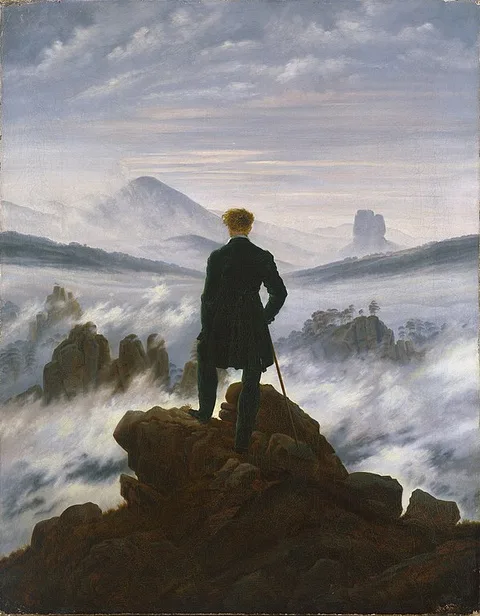 Caspar David Friedrich's Wanderer above the Sea of Fog.